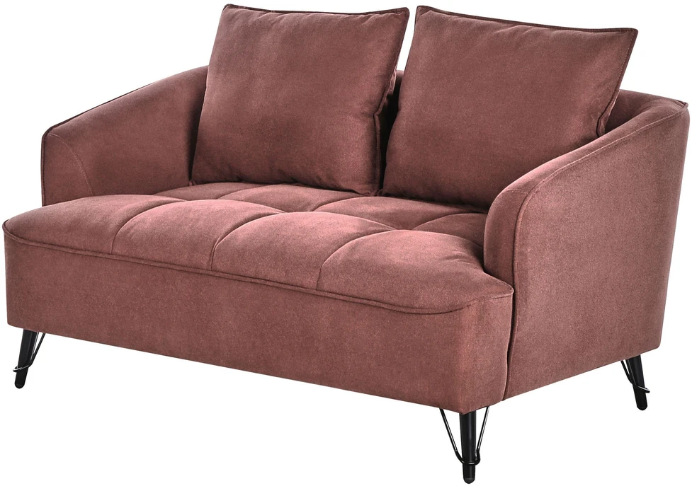 Beliani Dvivietė sofa HOBRO, burgundiška