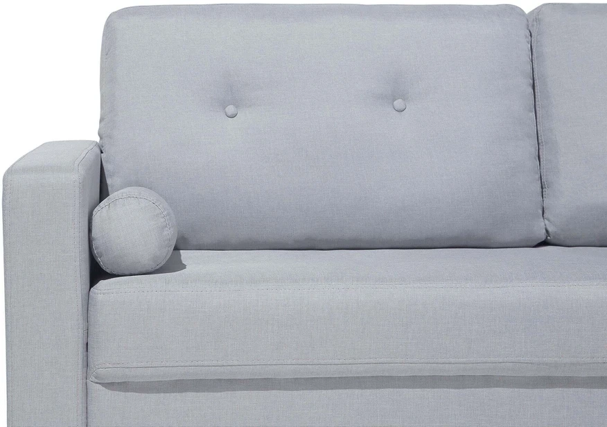 Beliani Dvivietė sofa KALMAR šviesiai pilka