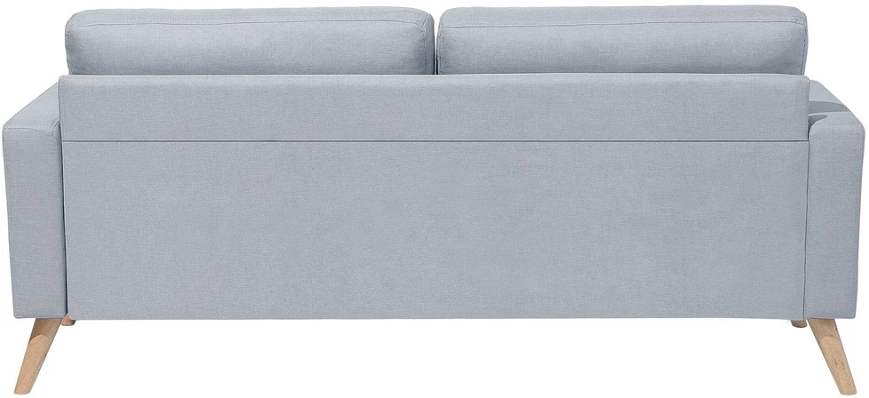 Beliani Dvivietė sofa KALMAR šviesiai pilka