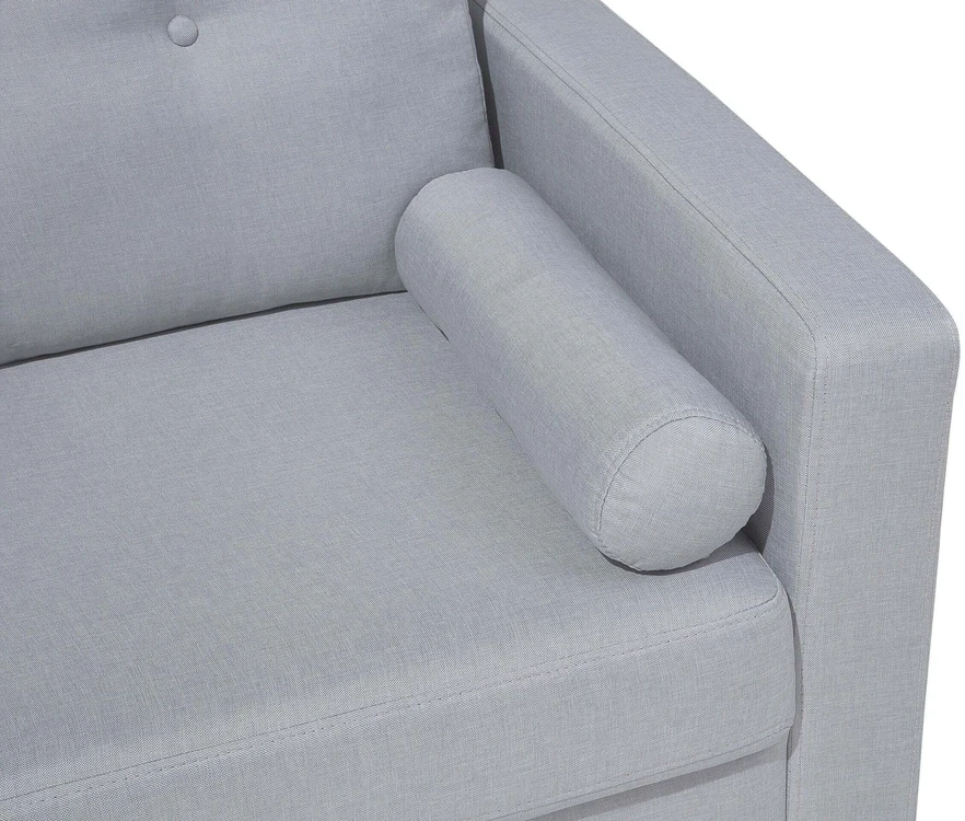 Beliani Dvivietė sofa KALMAR šviesiai pilka