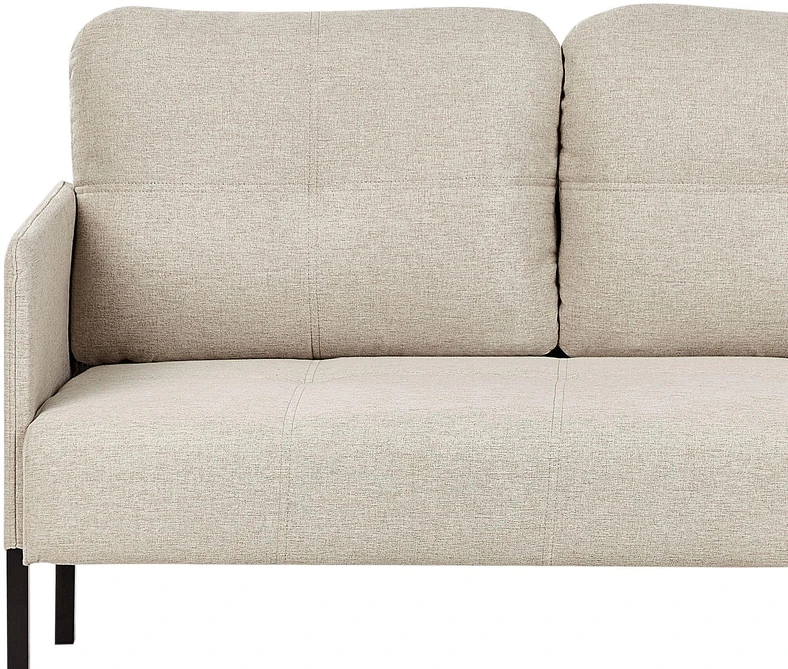 Beliani Dvivietė sofa LAHTI šviesiai smėlio spalvos