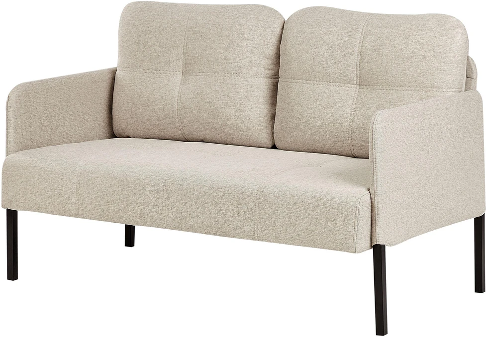 Beliani Dvivietė sofa LAHTI šviesiai smėlio spalvos