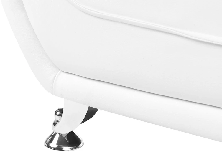 Beliani Dvivietė sofa LEIRA, eko oda, balta