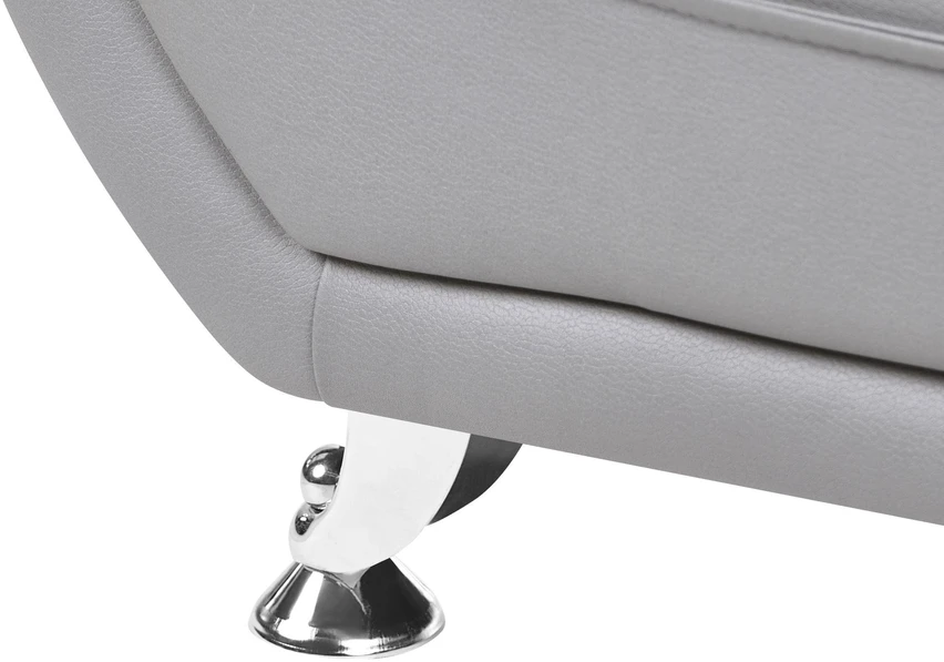 Beliani Dvivietė sofa LEIRA, veganiška ekologiška oda, pilka