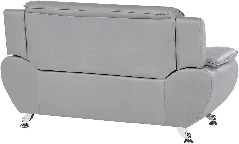 Beliani Dvivietė sofa LEIRA, veganiška ekologiška oda, pilka