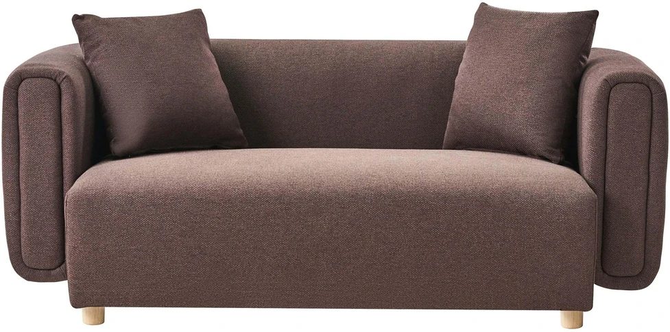 Beliani Dvivietė sofa LILLEROD tamsiai ruda