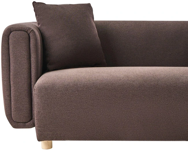 Beliani Dvivietė sofa LILLEROD tamsiai ruda
