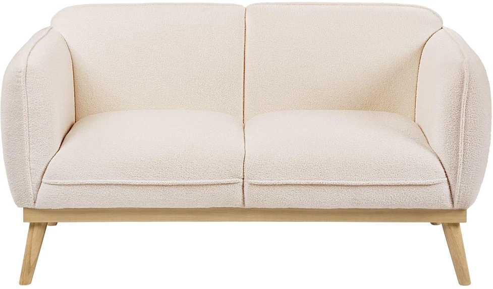 Beliani Dvivietė sofa LJUNG Boucle šviesiai smėlio spalvos