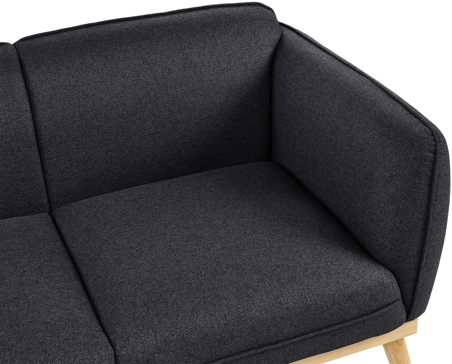 Beliani Dvivietė sofa LJUNG juoda