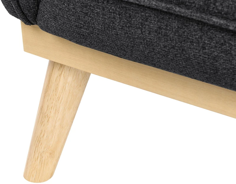 Beliani Dvivietė sofa LJUNG juoda