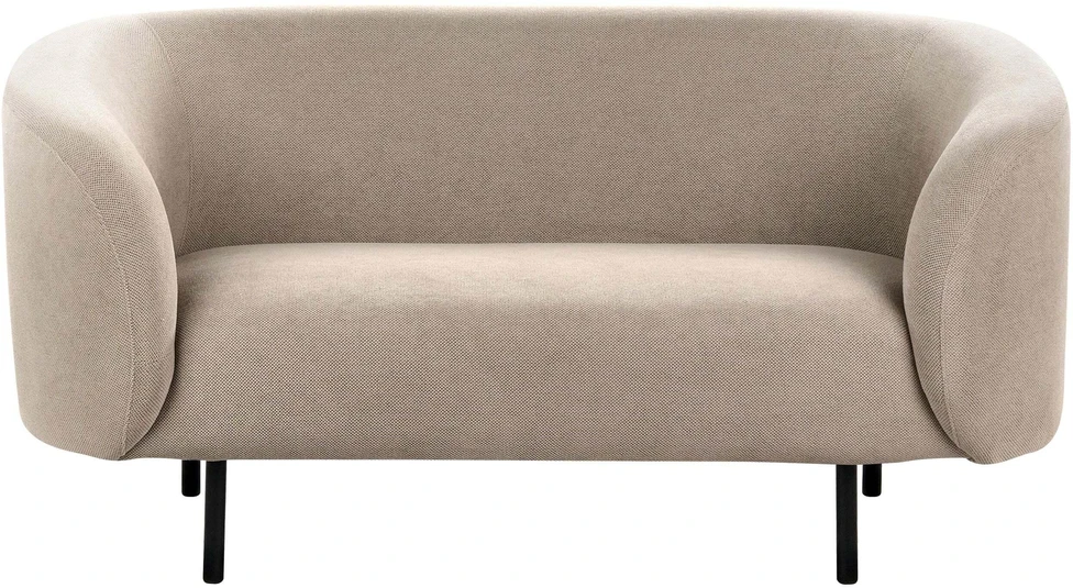 Beliani Dvivietė sofa LOEN, smėlio ir pilkos spalvos