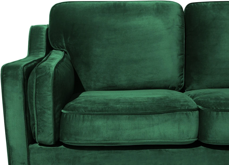 Beliani Dvivietė sofa LOKKA, veliūras, smaragdo spalva