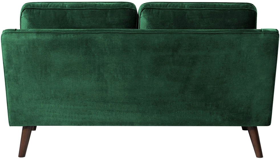 Beliani Dvivietė sofa LOKKA, veliūras, smaragdo spalva