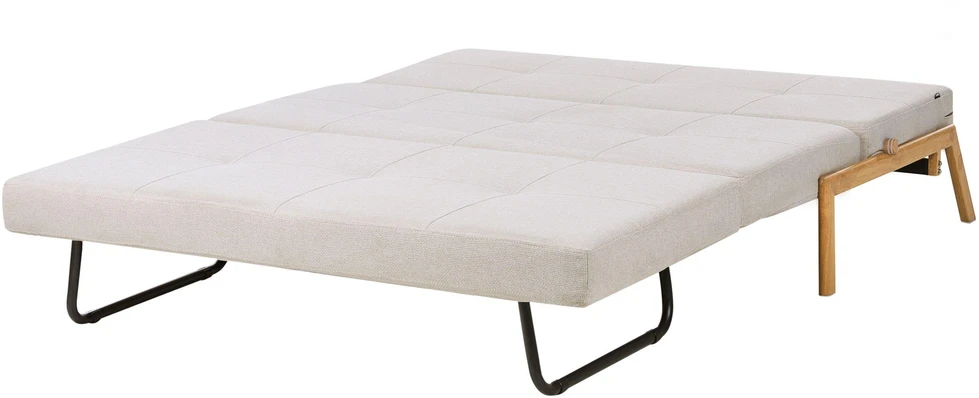 Beliani Dvivietė sofa-lova EDLAND šviesiai smėlio spalvos