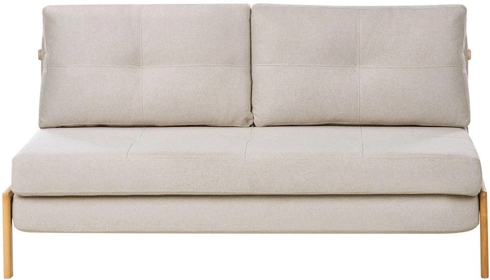 Beliani Dvivietė sofa-lova EDLAND šviesiai smėlio spalvos