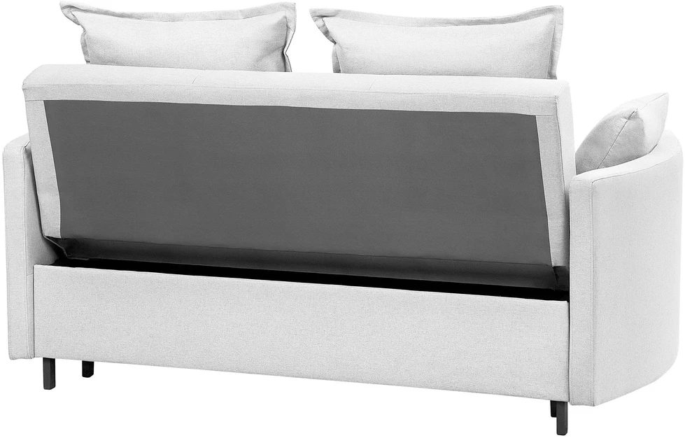 Beliani Dvivietė sofa lova HOVIN šviesiai pilka