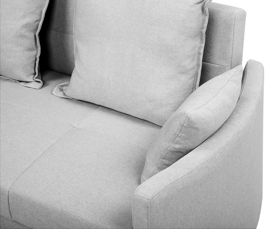 Beliani Dvivietė sofa lova HOVIN šviesiai pilka