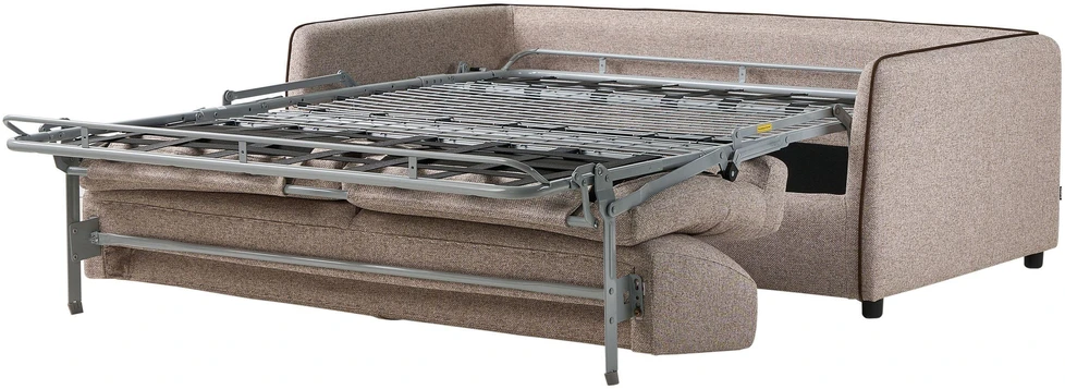 Beliani Dvivietė sofa lova ISHOJ šviesiai ruda