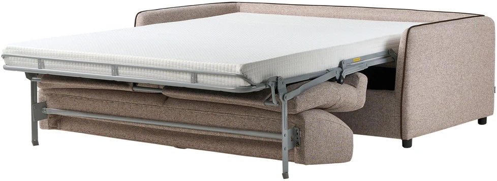 Beliani Dvivietė sofa lova ISHOJ šviesiai ruda
