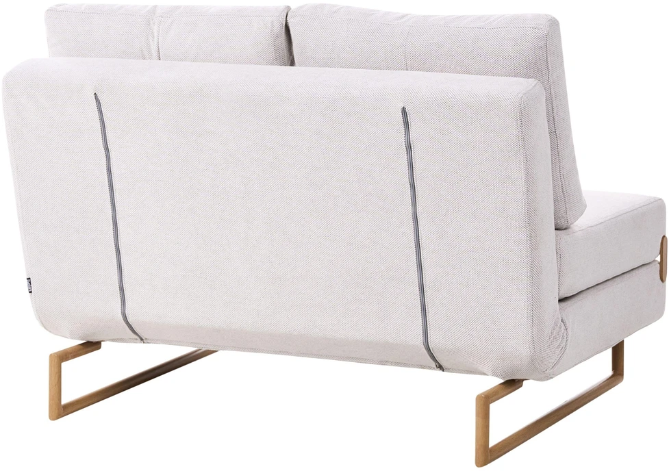 Beliani Dvivietė sofa lova JERSLEV, kreminė balta