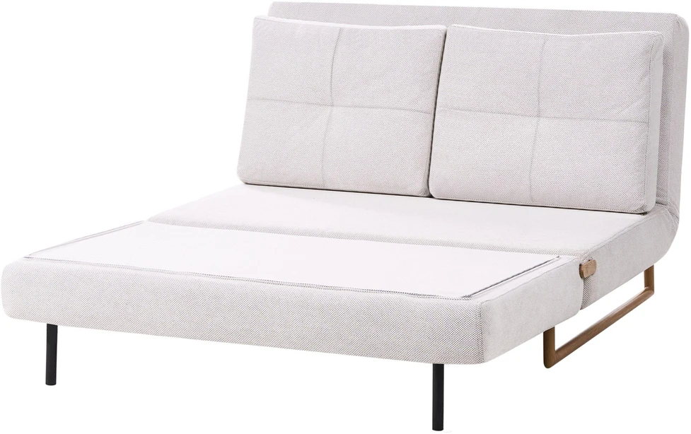 Beliani Dvivietė sofa lova JERSLEV, kreminė balta