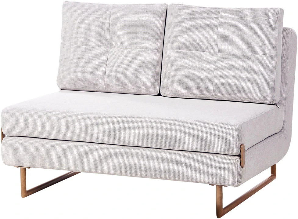 Beliani Dvivietė sofa lova JERSLEV, kreminė balta