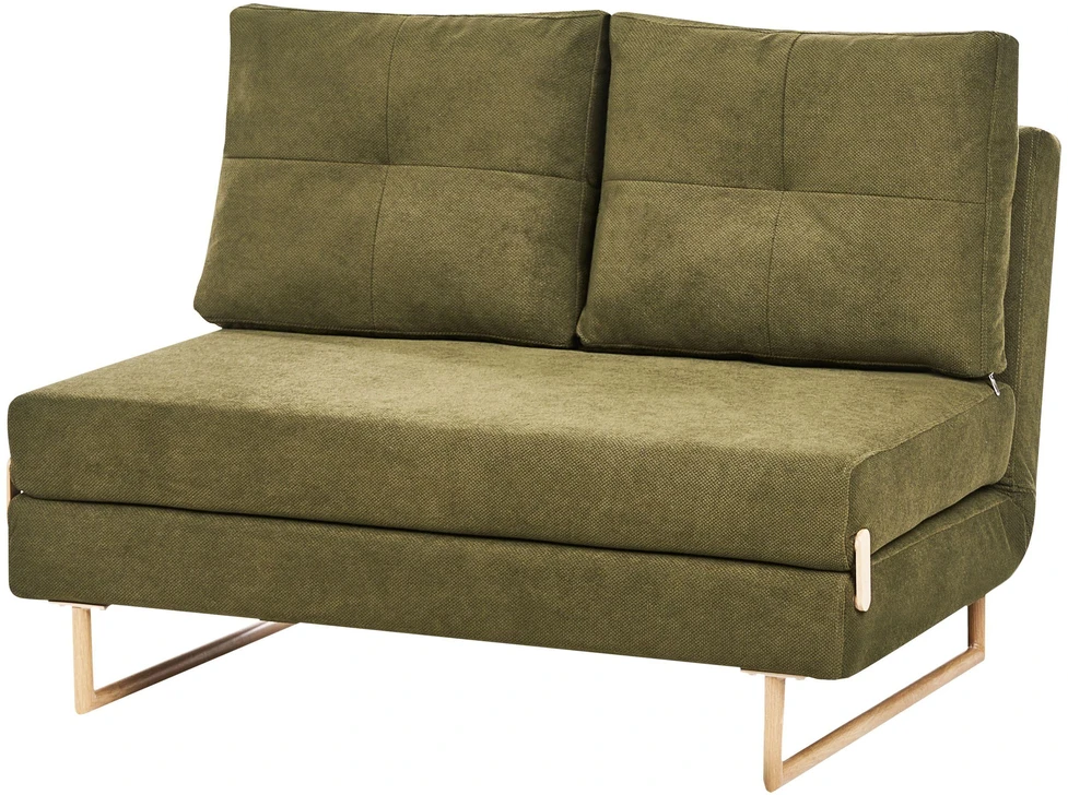 Beliani Dvivietė sofa lova JERSLEV Žalia