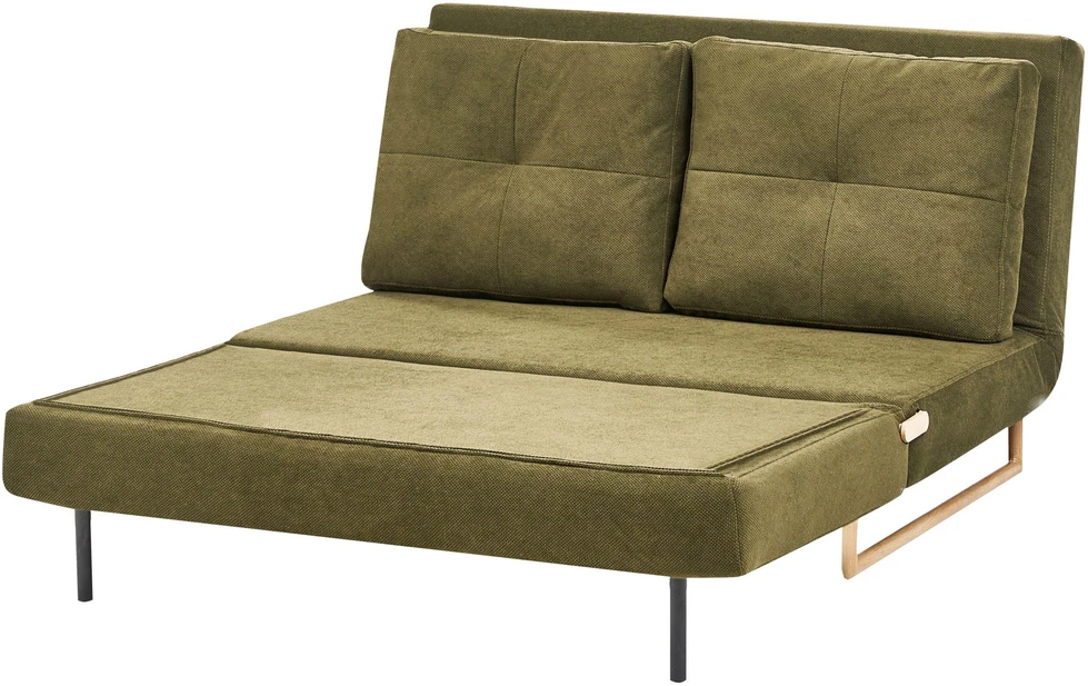 Beliani Dvivietė sofa lova JERSLEV Žalia