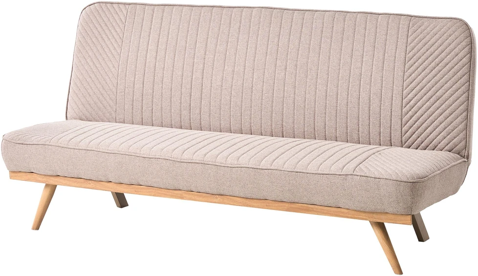 Beliani Dvivietė sofa lova KALFAFEL, šviesiai ruda