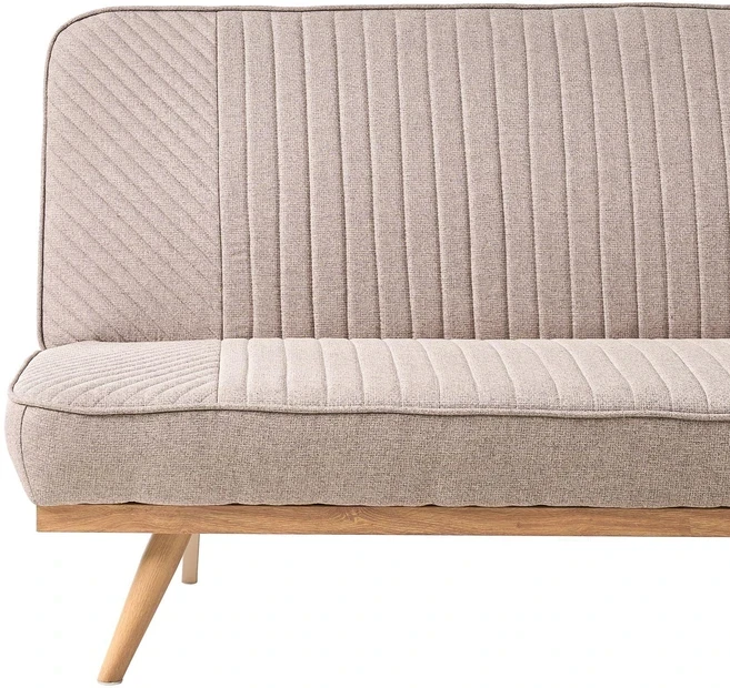 Beliani Dvivietė sofa lova KALFAFEL, šviesiai ruda