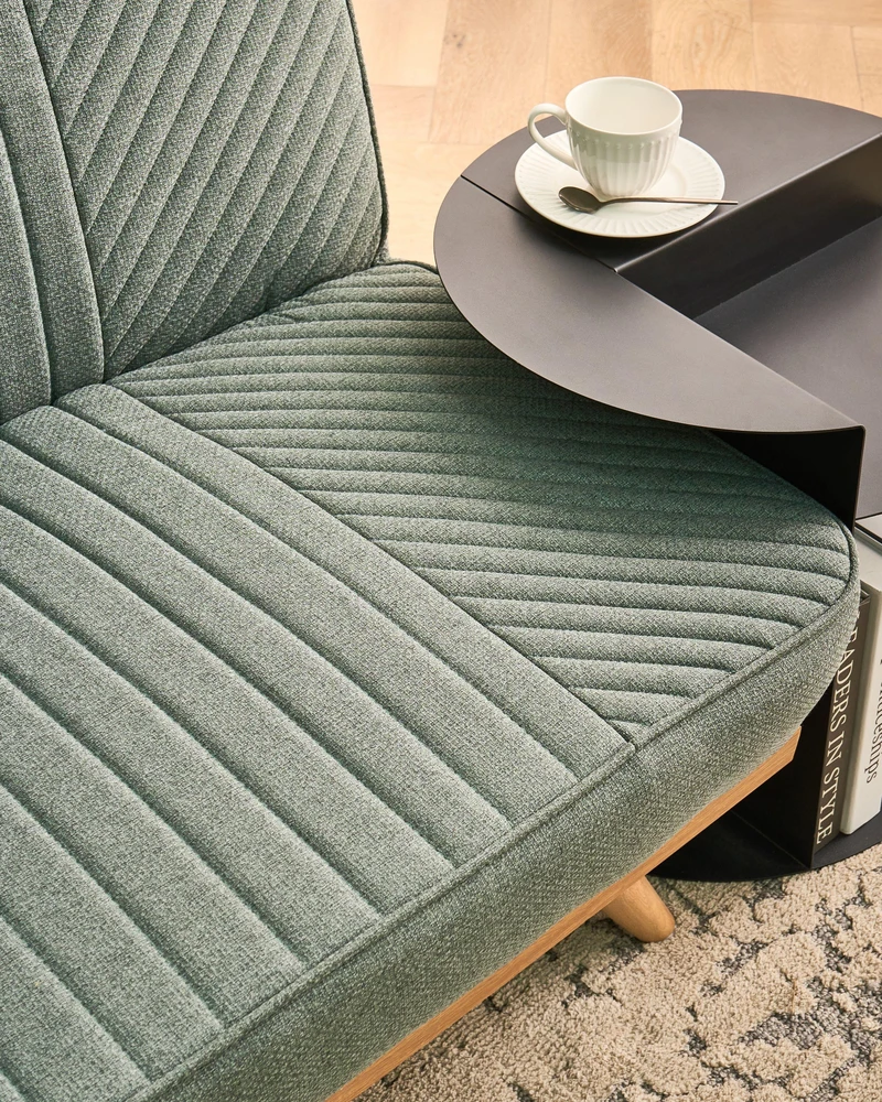 Beliani Dvivietė sofa lova KALFAFEL žalia