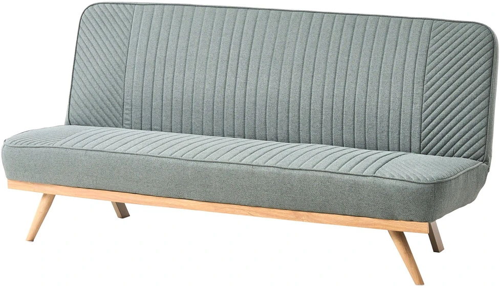 Beliani Dvivietė sofa lova KALFAFEL žalia