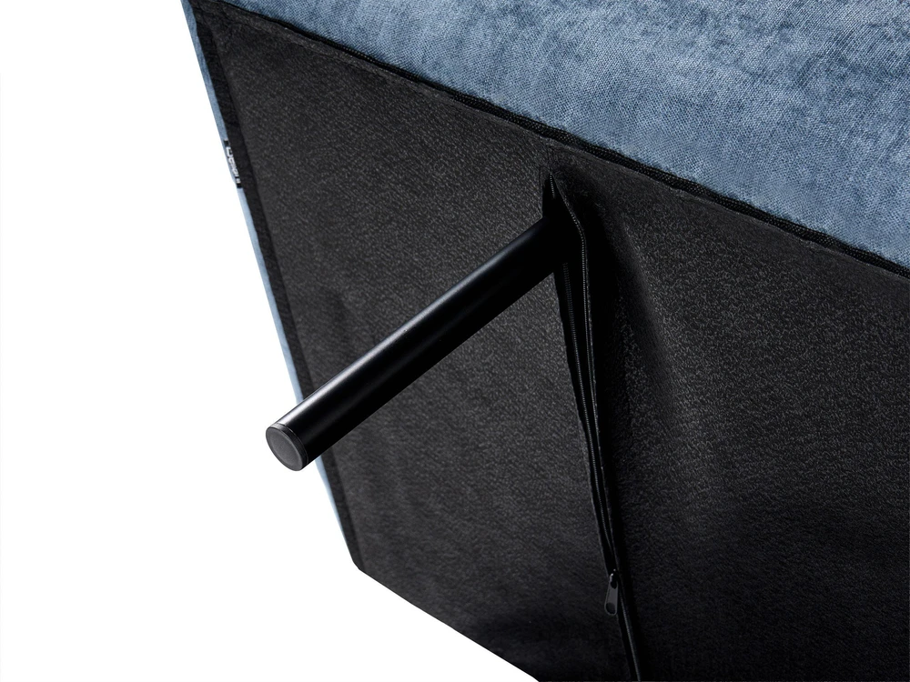 Beliani Dvivietė sofa-lova RISOR, šenilinė, mėlyna