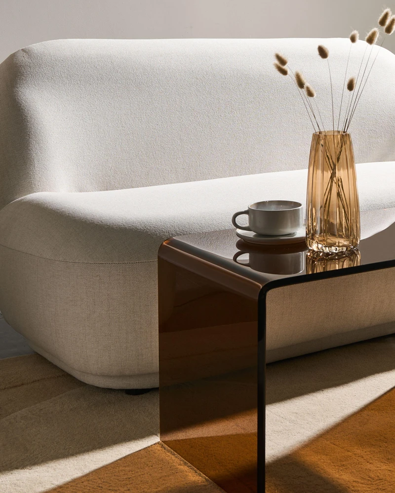 Beliani Dvivietė sofa LOVBERG, balkšva