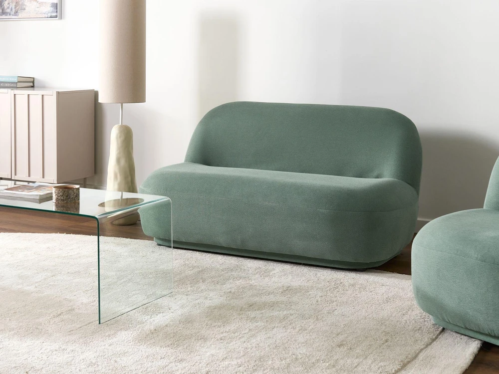 Beliani Dvivietė sofa LOVBERG šviesiai žalia
