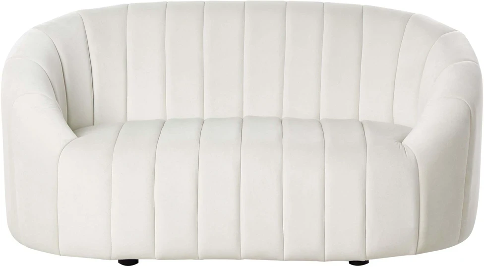 Beliani Dvivietė sofa MALUNG veliūrinė, spalva: balta