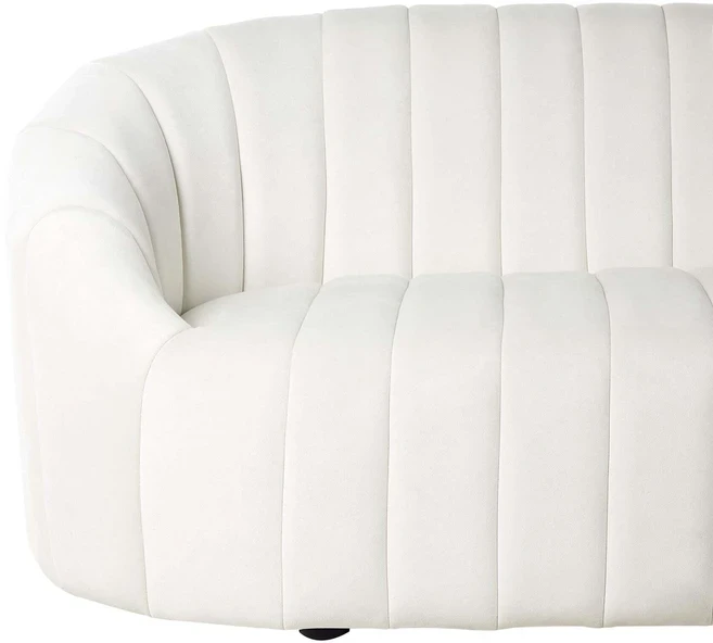 Beliani Dvivietė sofa MALUNG veliūrinė, spalva: balta