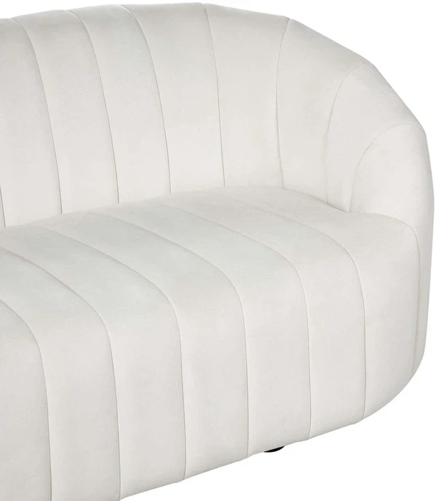 Beliani Dvivietė sofa MALUNG veliūrinė, spalva: balta