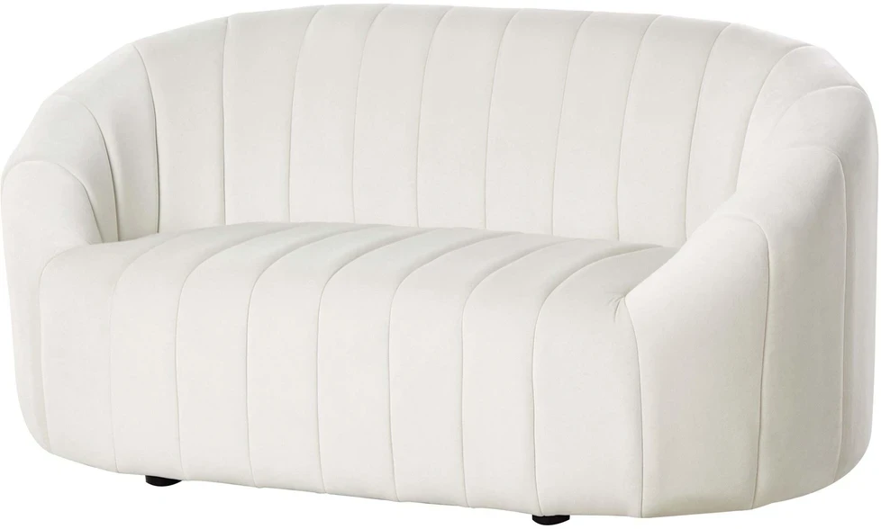 Beliani Dvivietė sofa MALUNG veliūrinė, spalva: balta