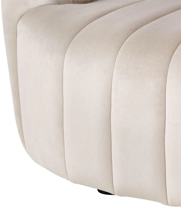 Beliani Dvivietė sofa MALUNG veliūrinė smėlio spalvos