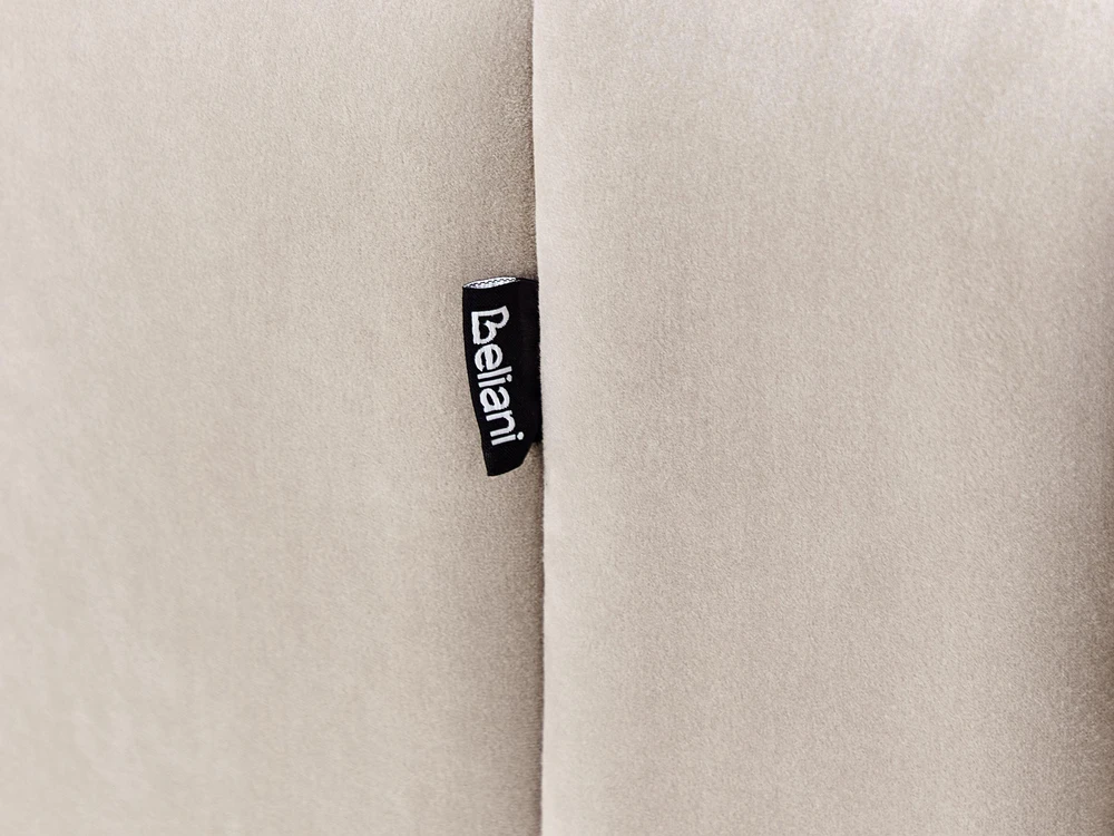 Beliani Dvivietė sofa MALUNG veliūrinė smėlio spalvos