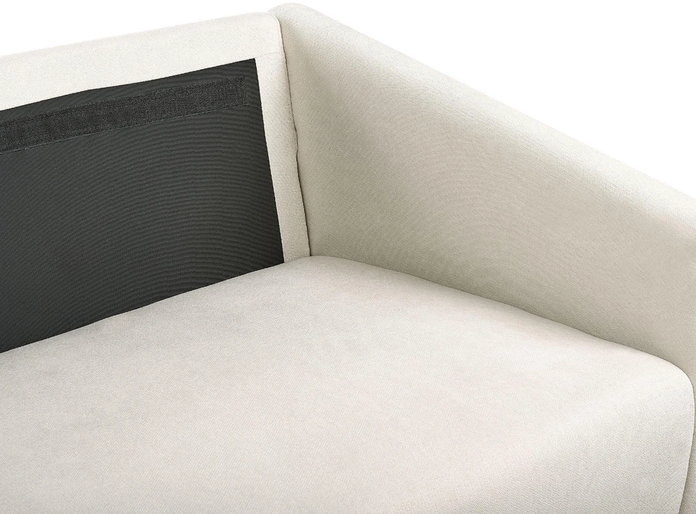 Beliani Dvivietė sofa MAURA, šviesiai smėlio spalvos