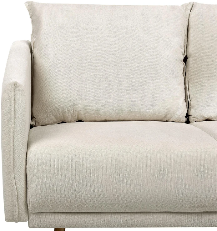 Beliani Dvivietė sofa MAURA, šviesiai smėlio spalvos
