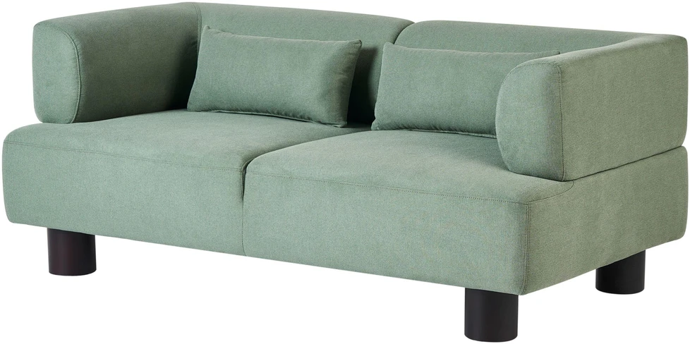 Beliani Dvivietė sofa MOVIK šviesiai žalia