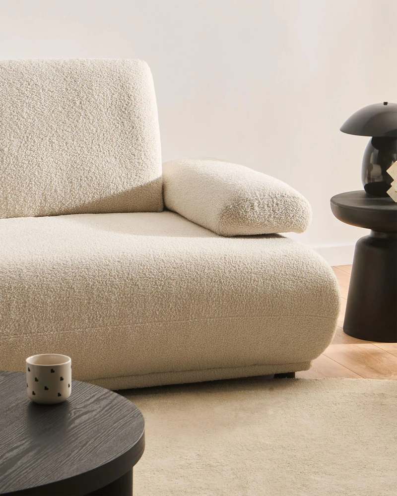 Beliani Dvivietė sofa NACKA Boucle, balta
