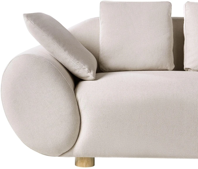 Beliani Dvivietė sofa RINGEL šviesiai smėlio spalvos
