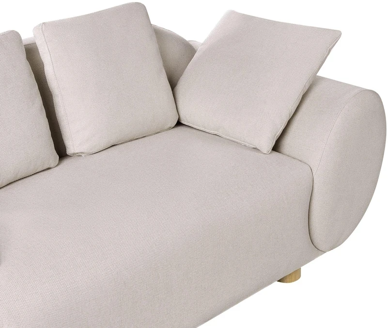 Beliani Dvivietė sofa RINGEL šviesiai smėlio spalvos