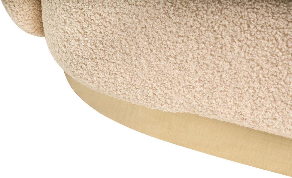 Beliani Dvivietė sofa SIPO, smėlio spalvos boucle audinys