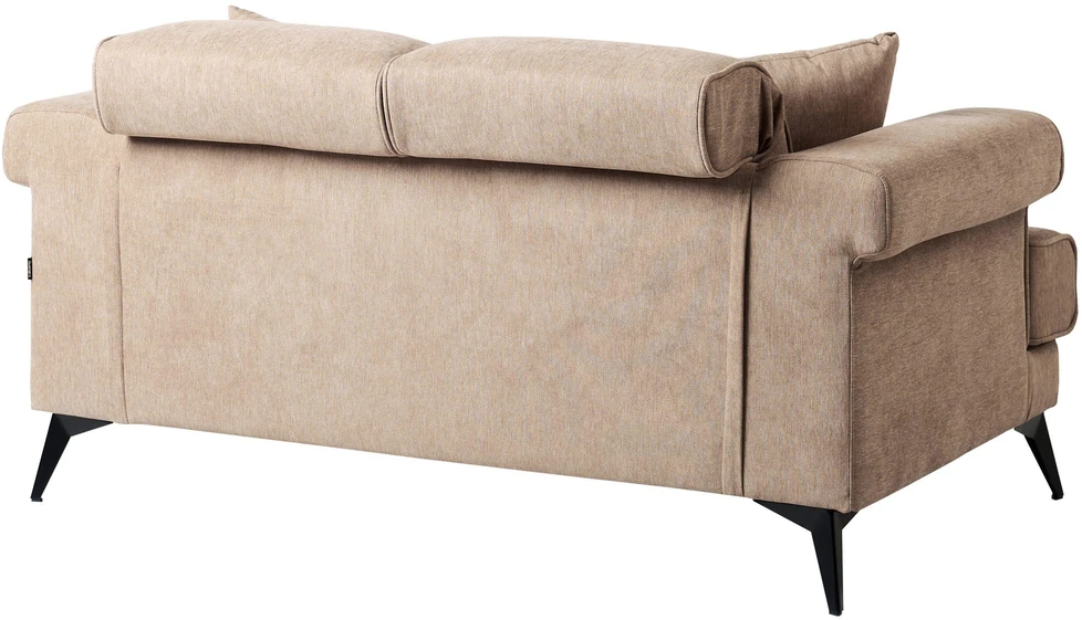 Beliani Dvivietė sofa SKIVE šviesiai ruda