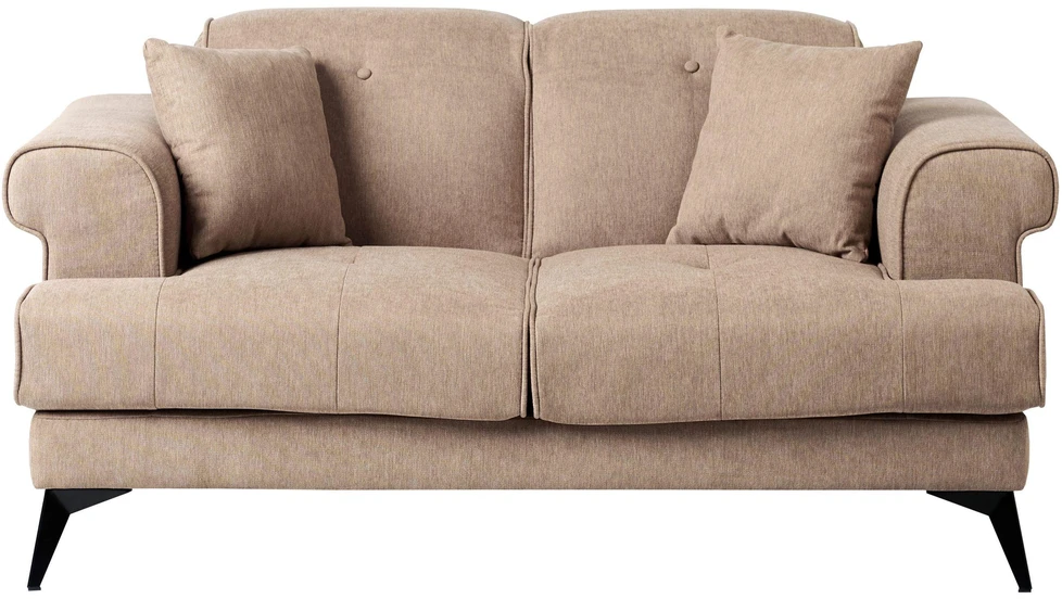 Beliani Dvivietė sofa SKIVE šviesiai ruda